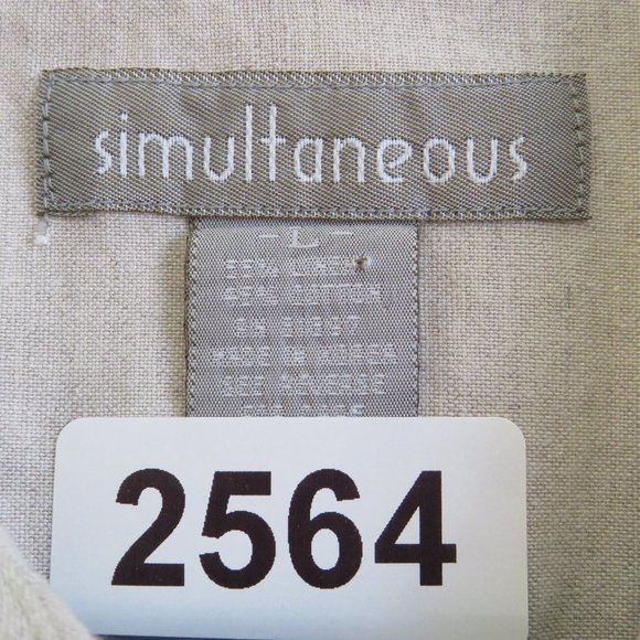 Simultaneous* Men's Short Sleeve‎ Button Down Straight Hem Pocket Shirt~ Large - Picture 3 of 10